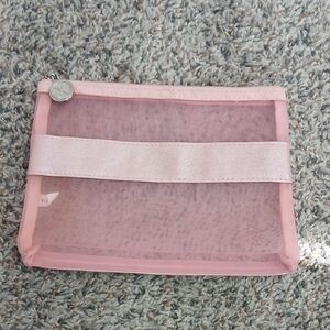 Pink Mesh Cosmetic Pouch